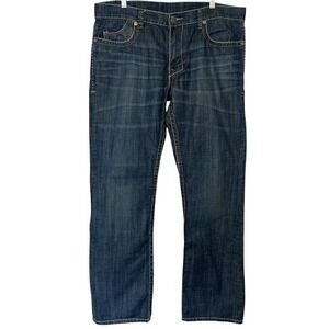 Monarchy Denim Straight Leg Embroidered Dark Wash‎ Jeans Mens 36